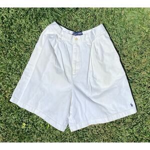 Vintage Polo Sport By Ralph Lauren Shorts Size 8 Off White Cream Chino Size 26x8